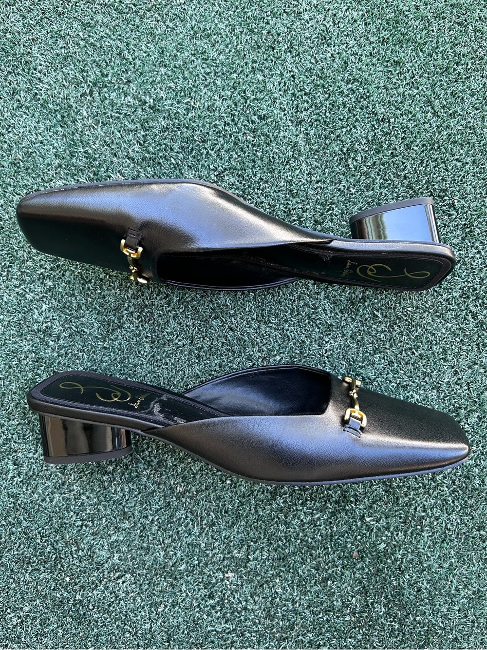 NWT Sam Edelman Ollie Square Toe Bit Mule Black 8 - Picture 2 of 16